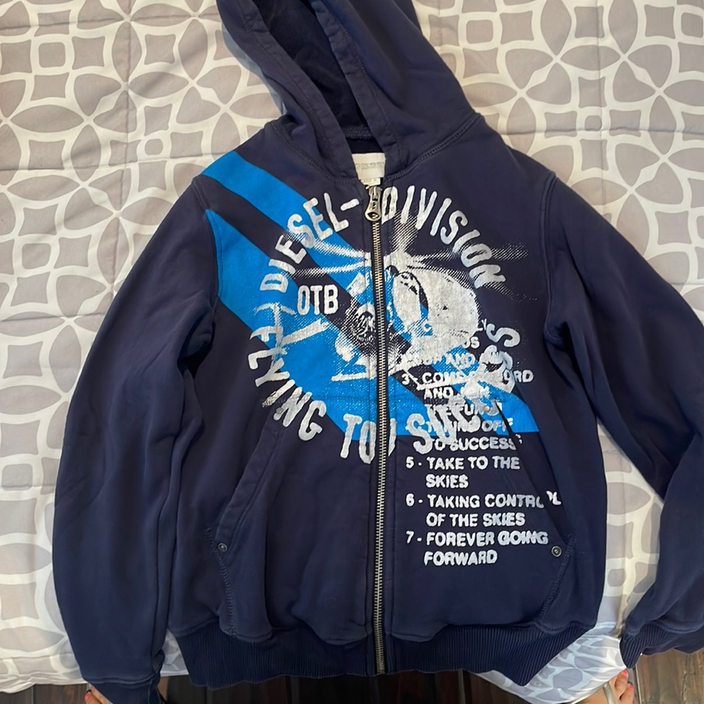 Diesel kids zippered hoodie